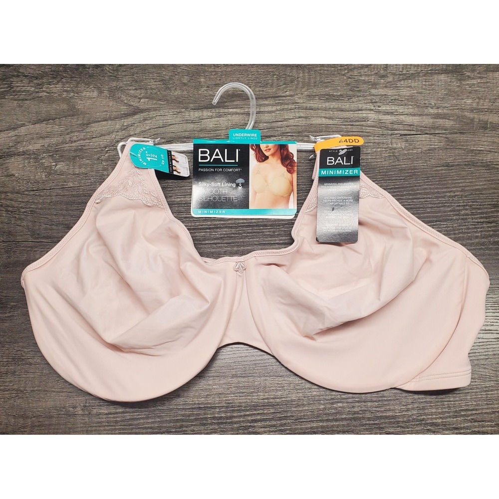 Bali Bra Passion for Comfort Underwire Minimizer Bra #DF3385 Pink 44DD NWT